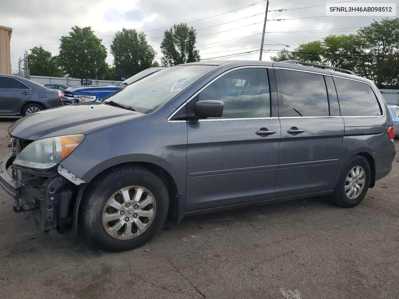 2010 Honda Odyssey Ex VIN: 5FNRL3H46AB098512 Lot: 56481655