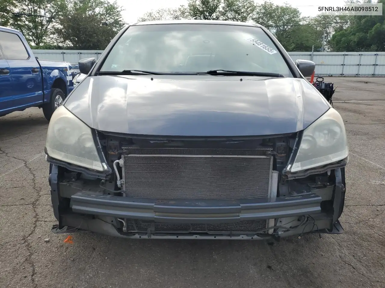 2010 Honda Odyssey Ex VIN: 5FNRL3H46AB098512 Lot: 56481655