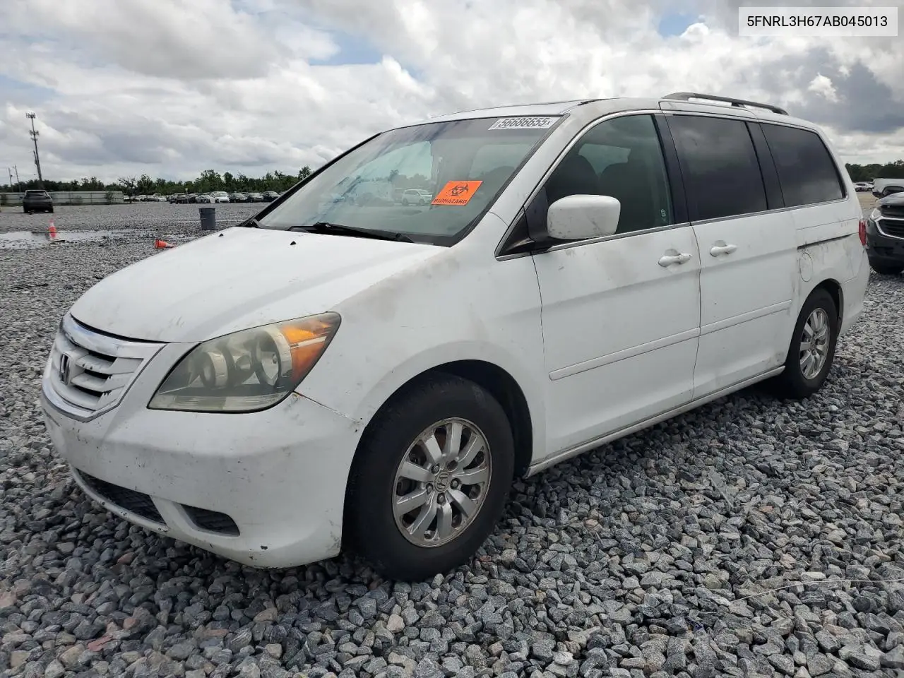 2010 Honda Odyssey Exl VIN: 5FNRL3H67AB045013 Lot: 56686655