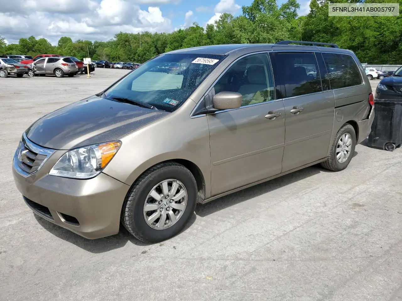2010 Honda Odyssey Ex VIN: 5FNRL3H41AB005797 Lot: 56759595