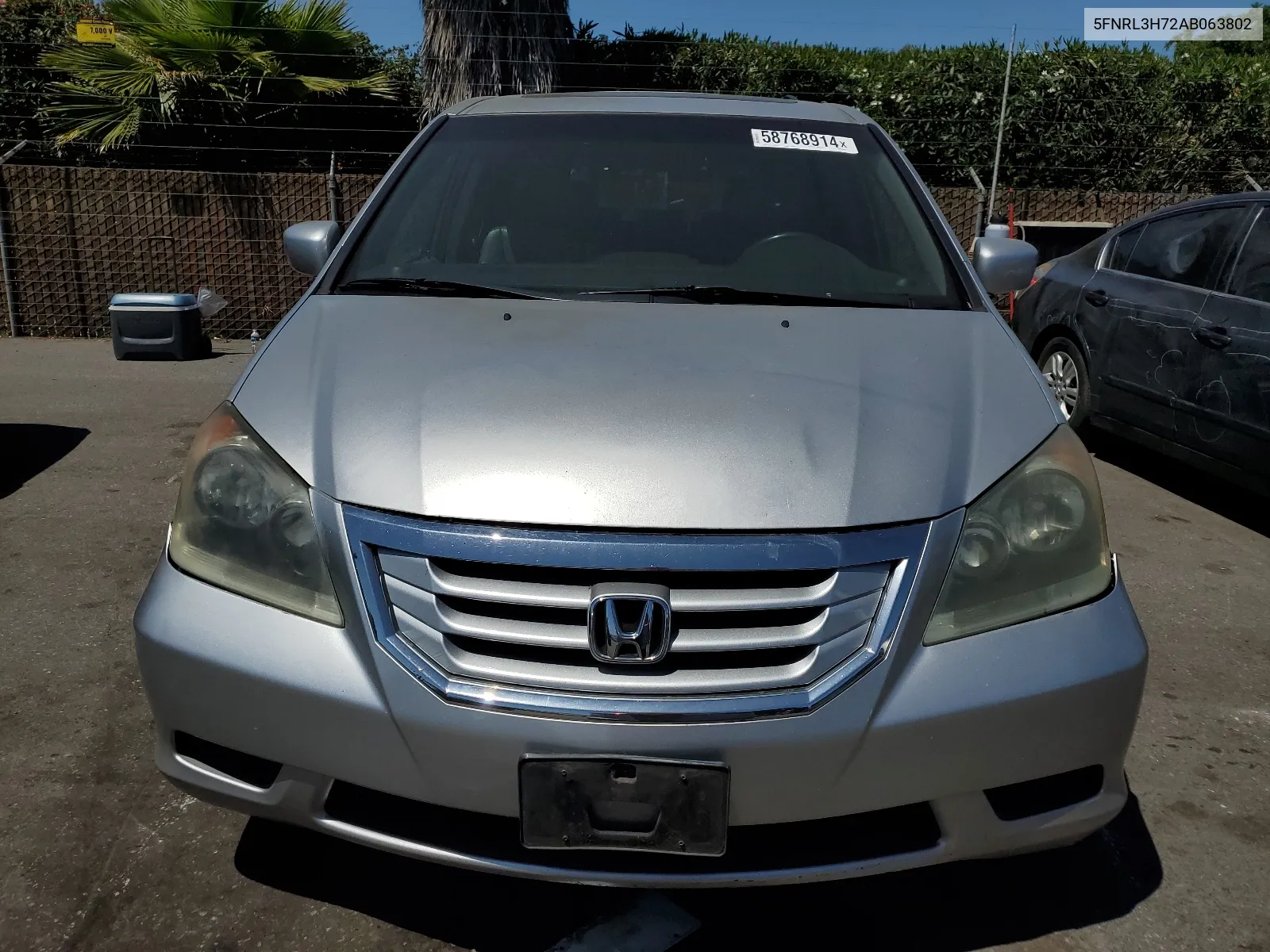 2010 Honda Odyssey Exl VIN: 5FNRL3H72AB063802 Lot: 58768914