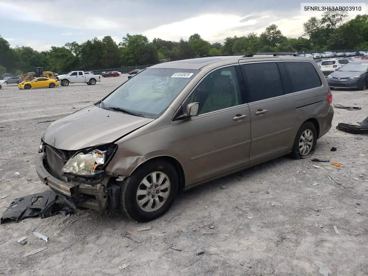 2010 Honda Odyssey Exl VIN: 5FNRL3H63AB003910 Lot: 61540925