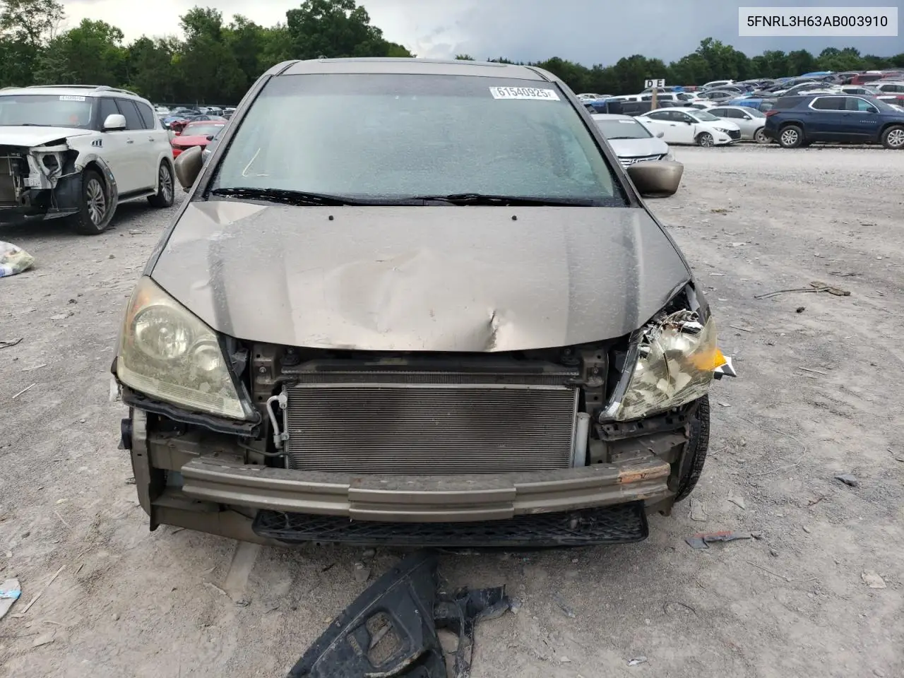2010 Honda Odyssey Exl VIN: 5FNRL3H63AB003910 Lot: 61540925