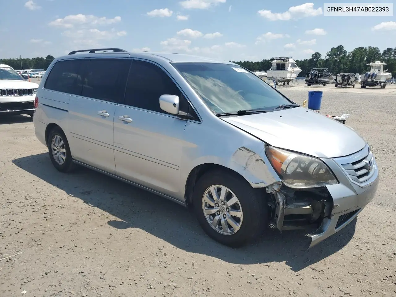 2010 Honda Odyssey Ex VIN: 5FNRL3H47AB022393 Lot: 61956845