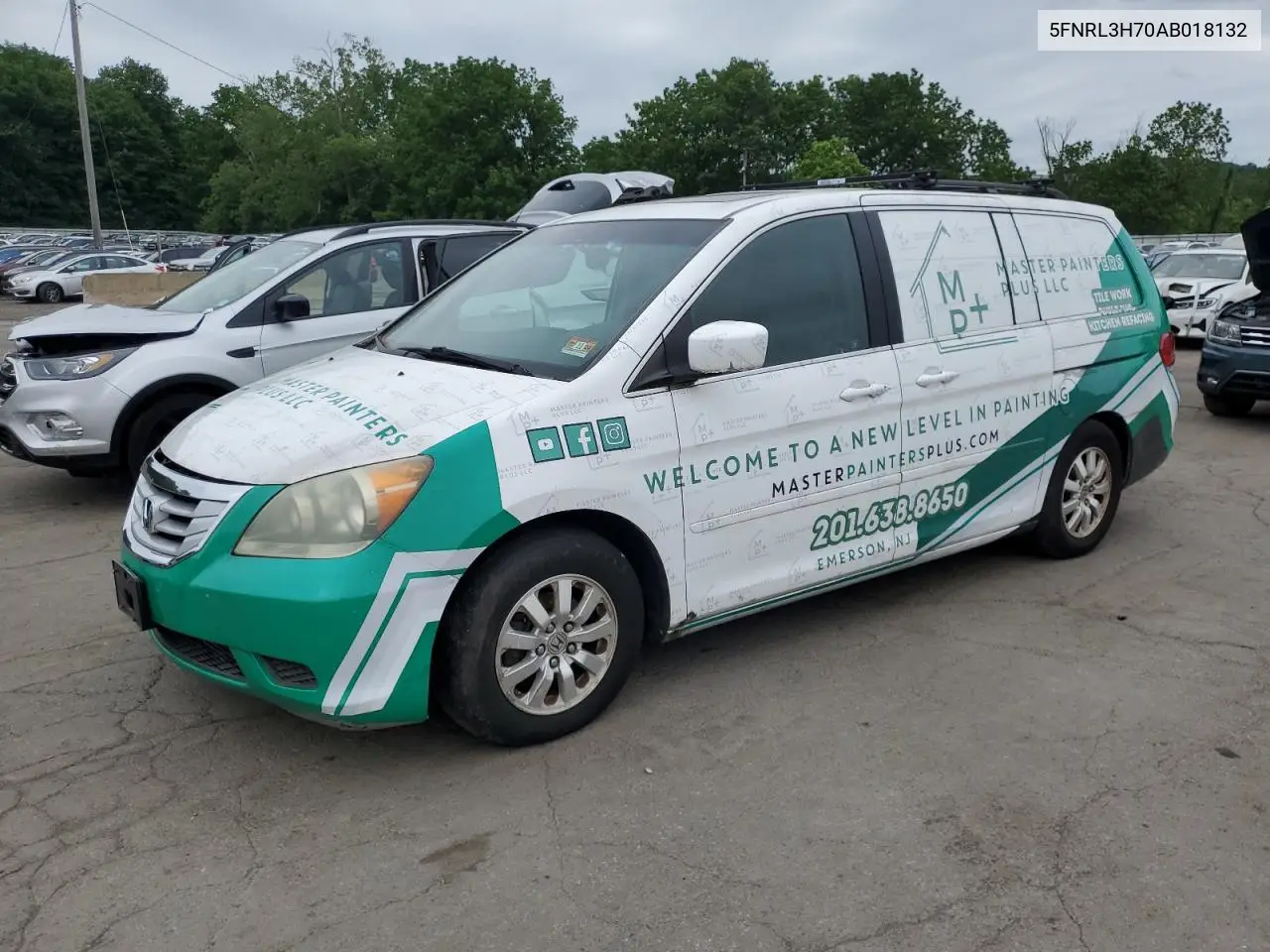 2010 Honda Odyssey Exl VIN: 5FNRL3H70AB018132 Lot: 62444885
