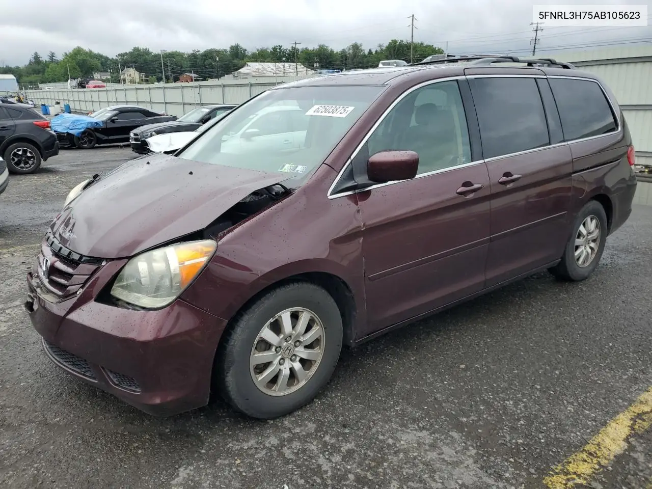 2010 Honda Odyssey Exl VIN: 5FNRL3H75AB105623 Lot: 62503875