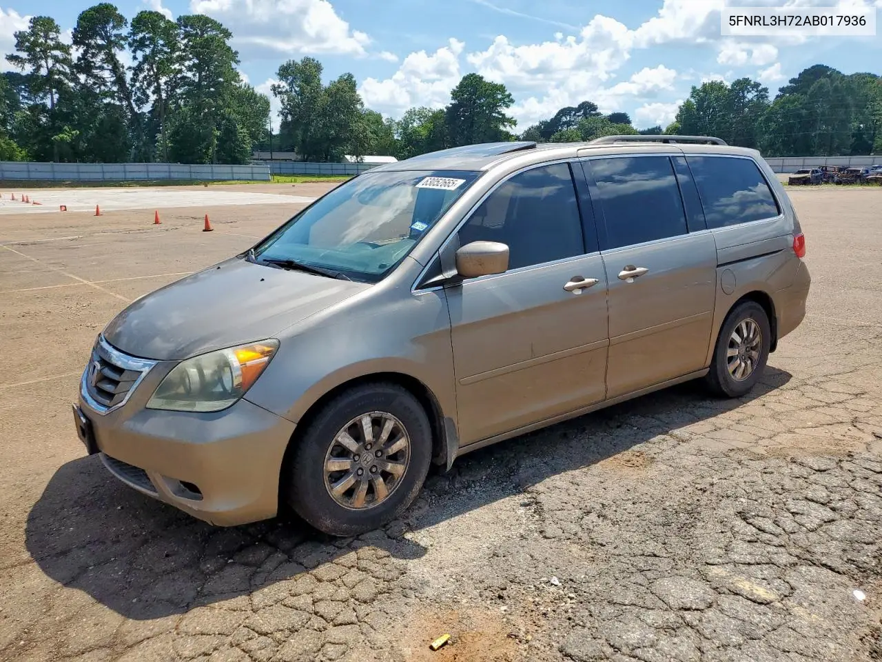 2010 Honda Odyssey Exl VIN: 5FNRL3H72AB017936 Lot: 63052665