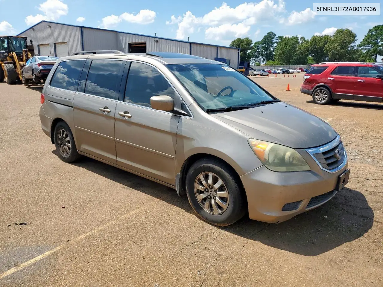 2010 Honda Odyssey Exl VIN: 5FNRL3H72AB017936 Lot: 63052665