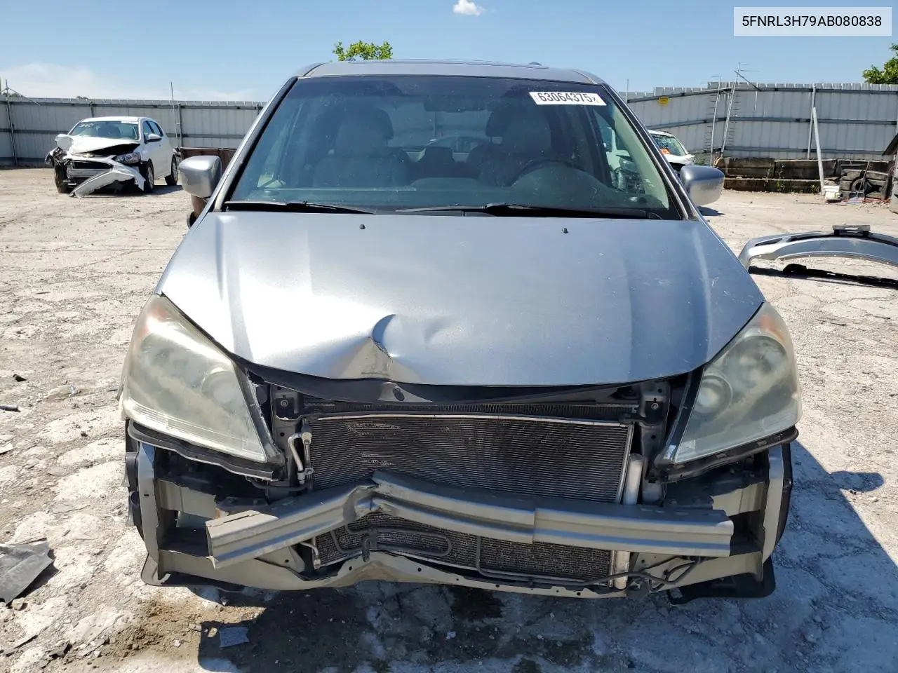 2010 Honda Odyssey Exl VIN: 5FNRL3H79AB080838 Lot: 63064375