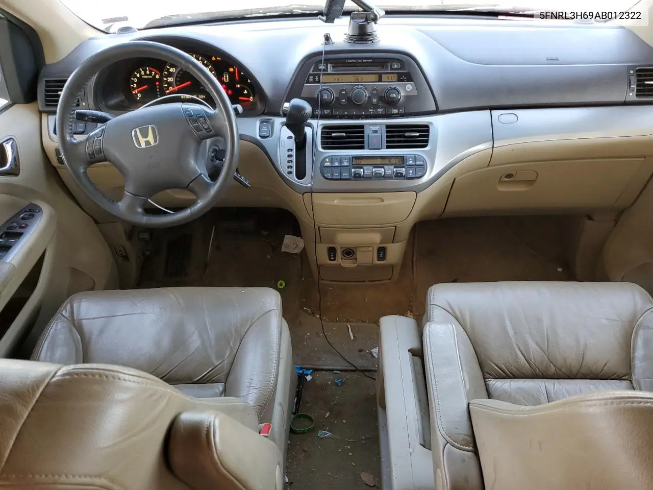 2010 Honda Odyssey Exl VIN: 5FNRL3H69AB012322 Lot: 63457585