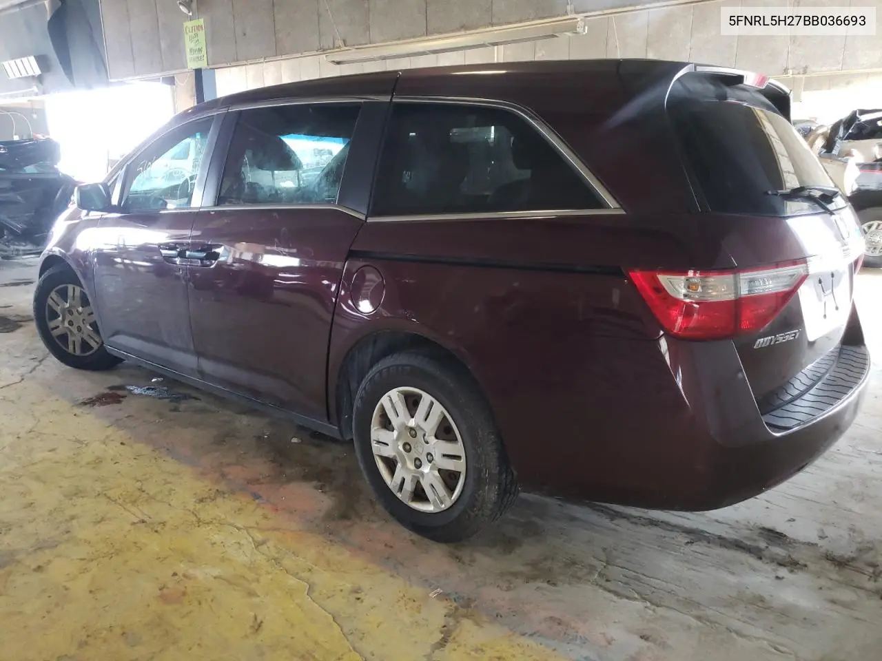 2011 Honda Odyssey Lx VIN: 5FNRL5H27BB036693 Lot: 51043462