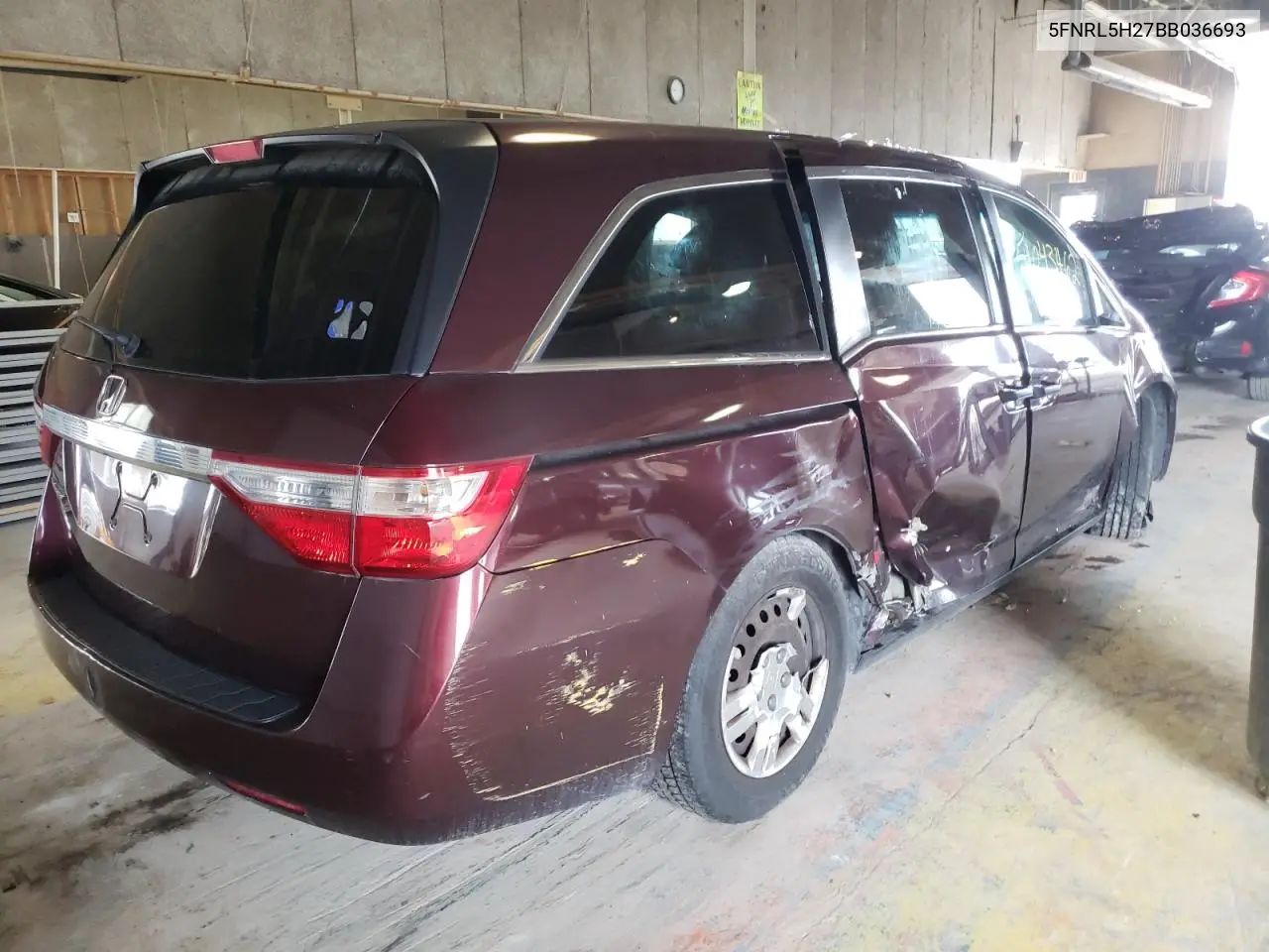 2011 Honda Odyssey Lx VIN: 5FNRL5H27BB036693 Lot: 51043462