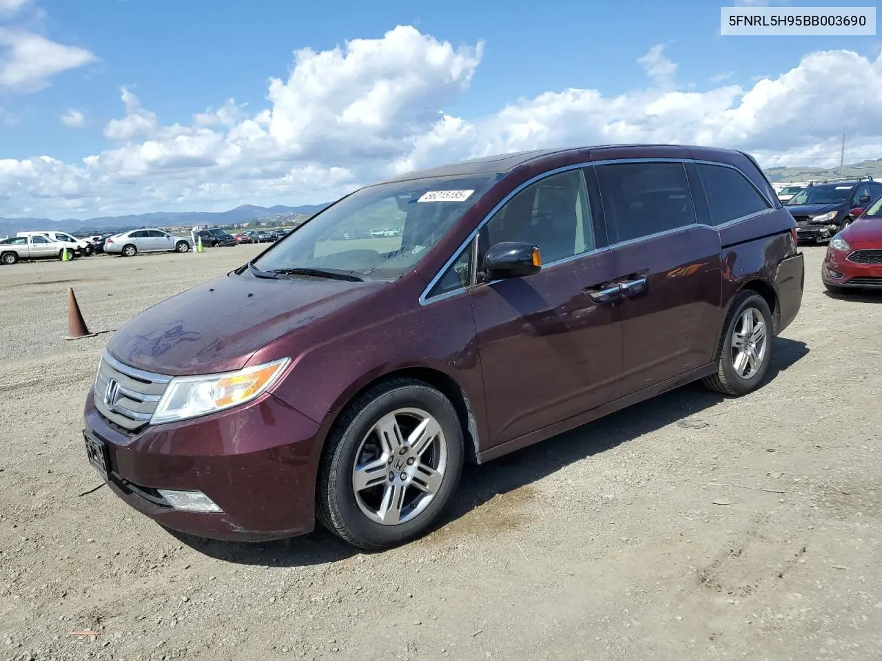 2011 Honda Odyssey Touring VIN: 5FNRL5H95BB003690 Lot: 56215185