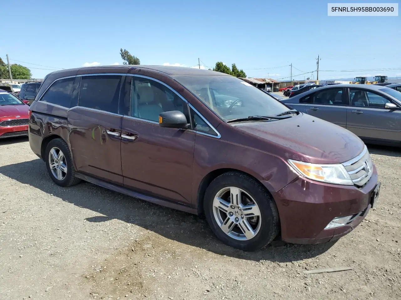 2011 Honda Odyssey Touring VIN: 5FNRL5H95BB003690 Lot: 56215185