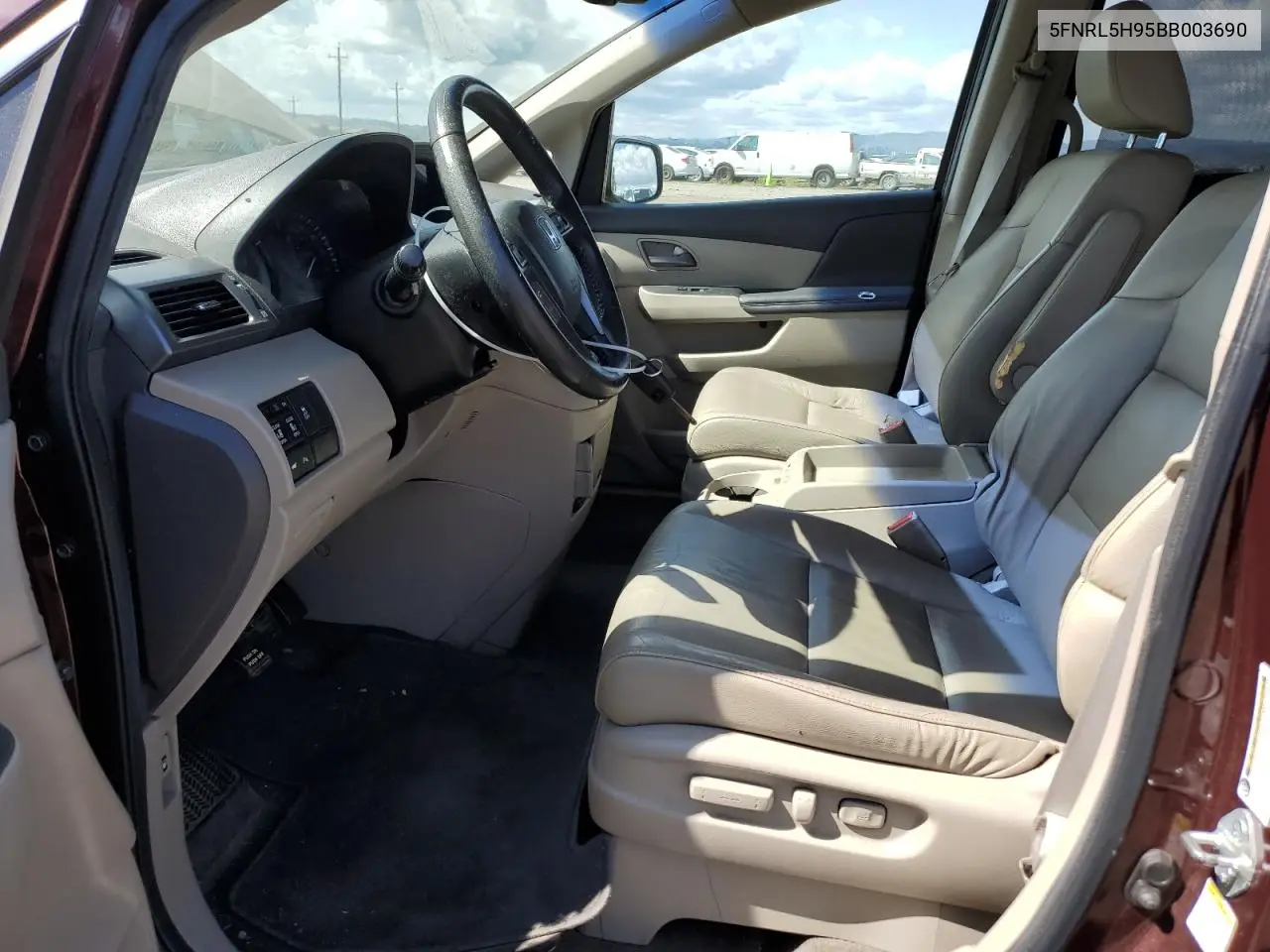 2011 Honda Odyssey Touring VIN: 5FNRL5H95BB003690 Lot: 56215185