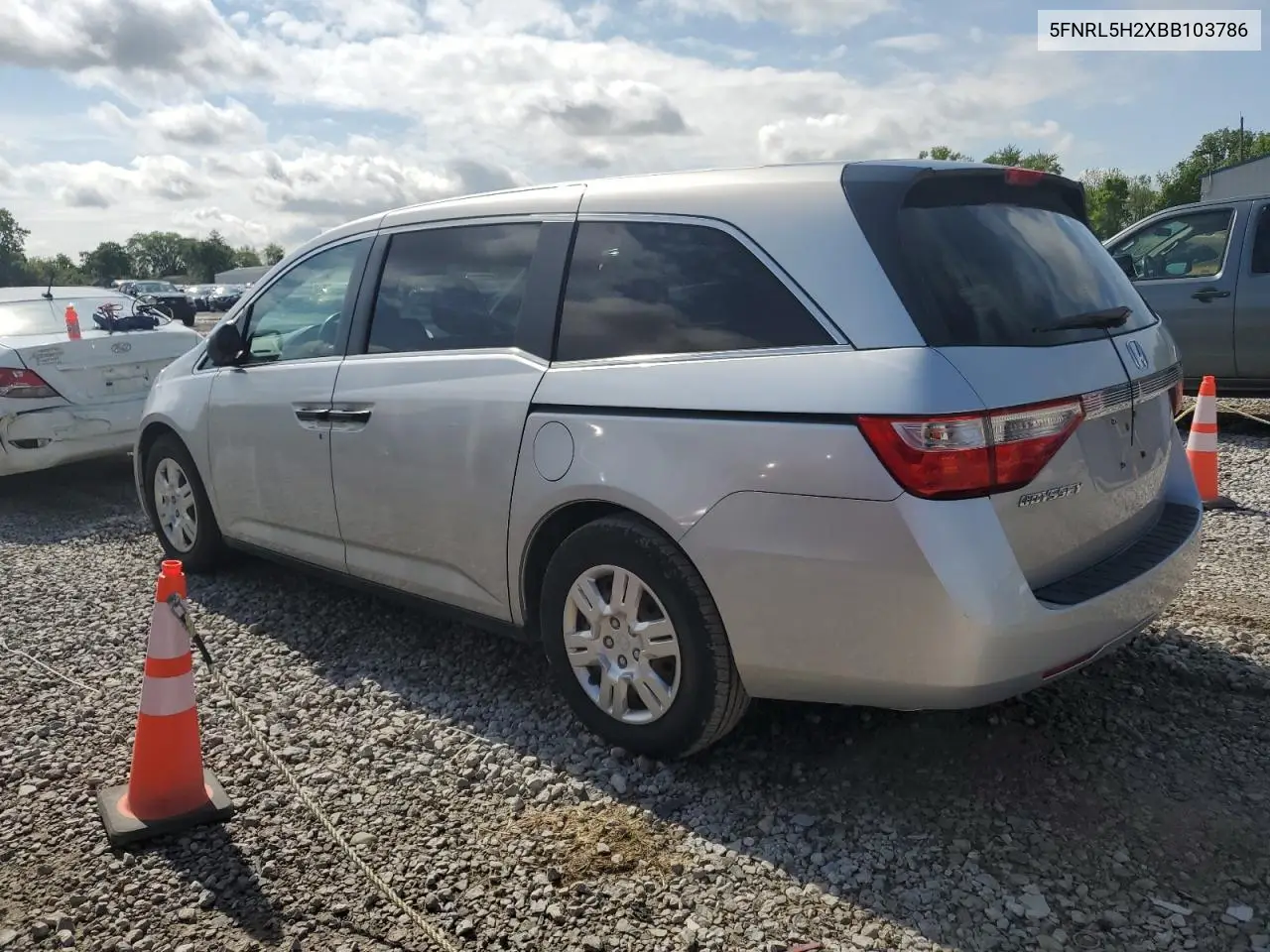 2011 Honda Odyssey Lx VIN: 5FNRL5H2XBB103786 Lot: 56486615