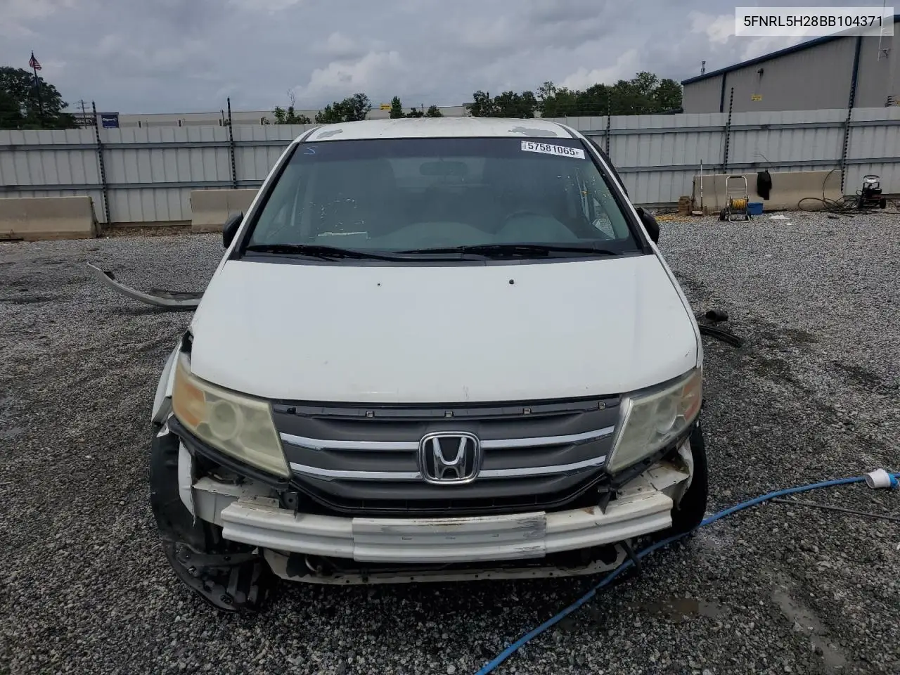 2011 Honda Odyssey Lx VIN: 5FNRL5H28BB104371 Lot: 57581065
