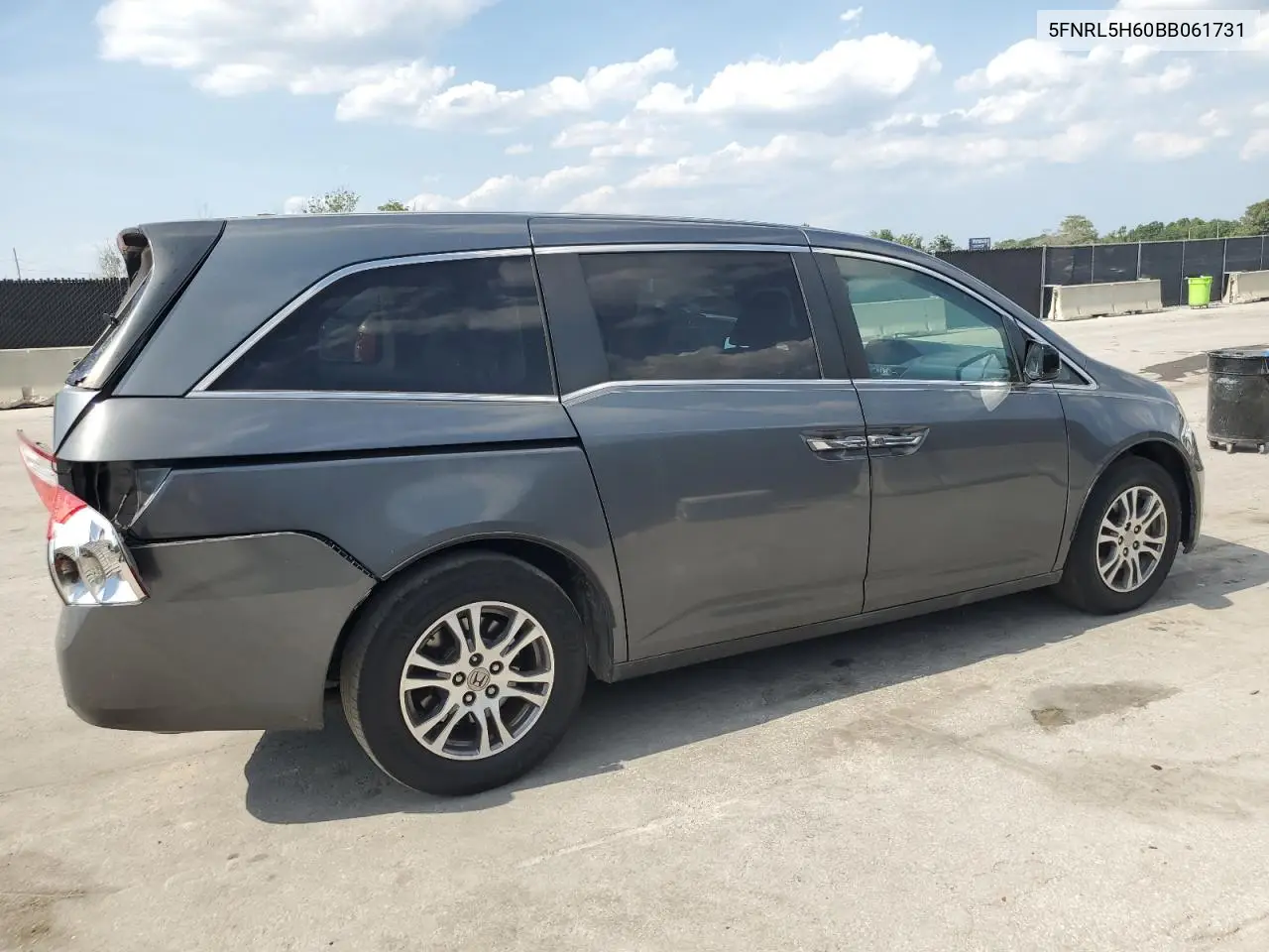 2011 Honda Odyssey Exl VIN: 5FNRL5H60BB061731 Lot: 57602865