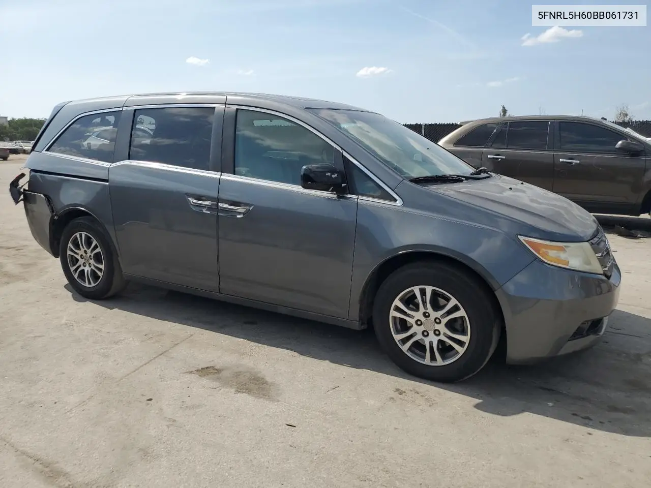 2011 Honda Odyssey Exl VIN: 5FNRL5H60BB061731 Lot: 57602865