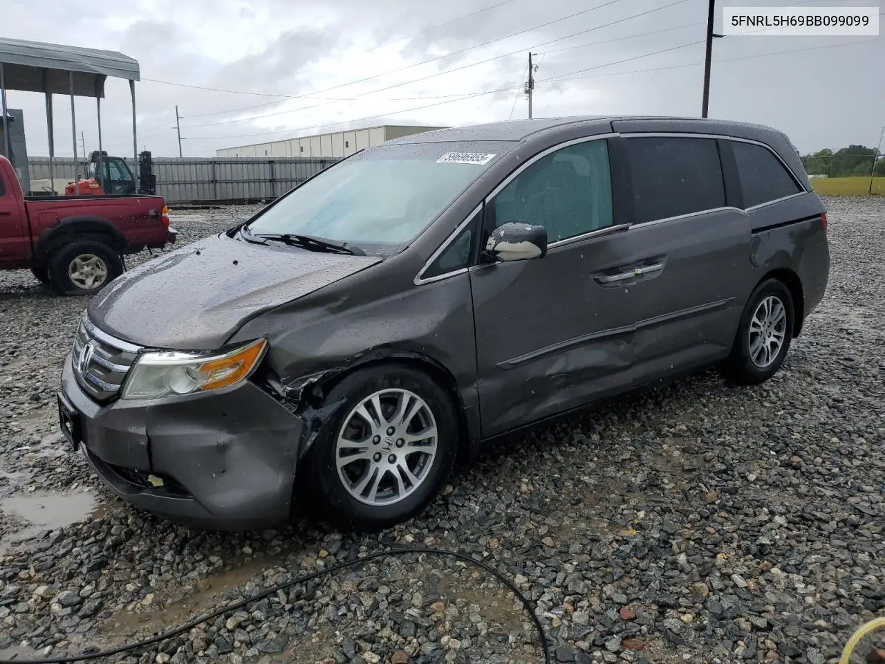 2011 Honda Odyssey Exl VIN: 5FNRL5H69BB099099 Lot: 59696955