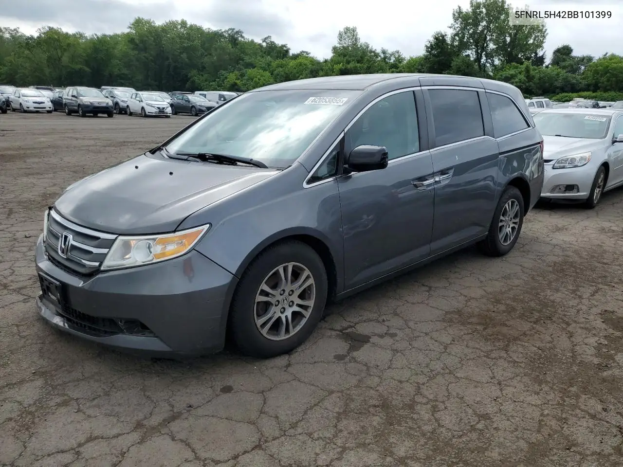 2011 Honda Odyssey Ex VIN: 5FNRL5H42BB101399 Lot: 62053855