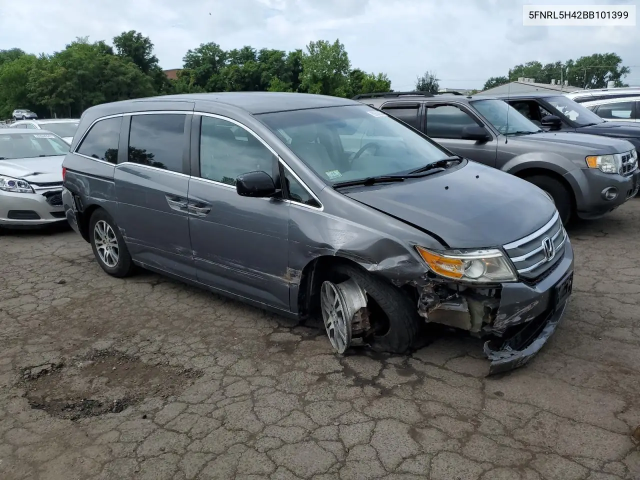 2011 Honda Odyssey Ex VIN: 5FNRL5H42BB101399 Lot: 62053855