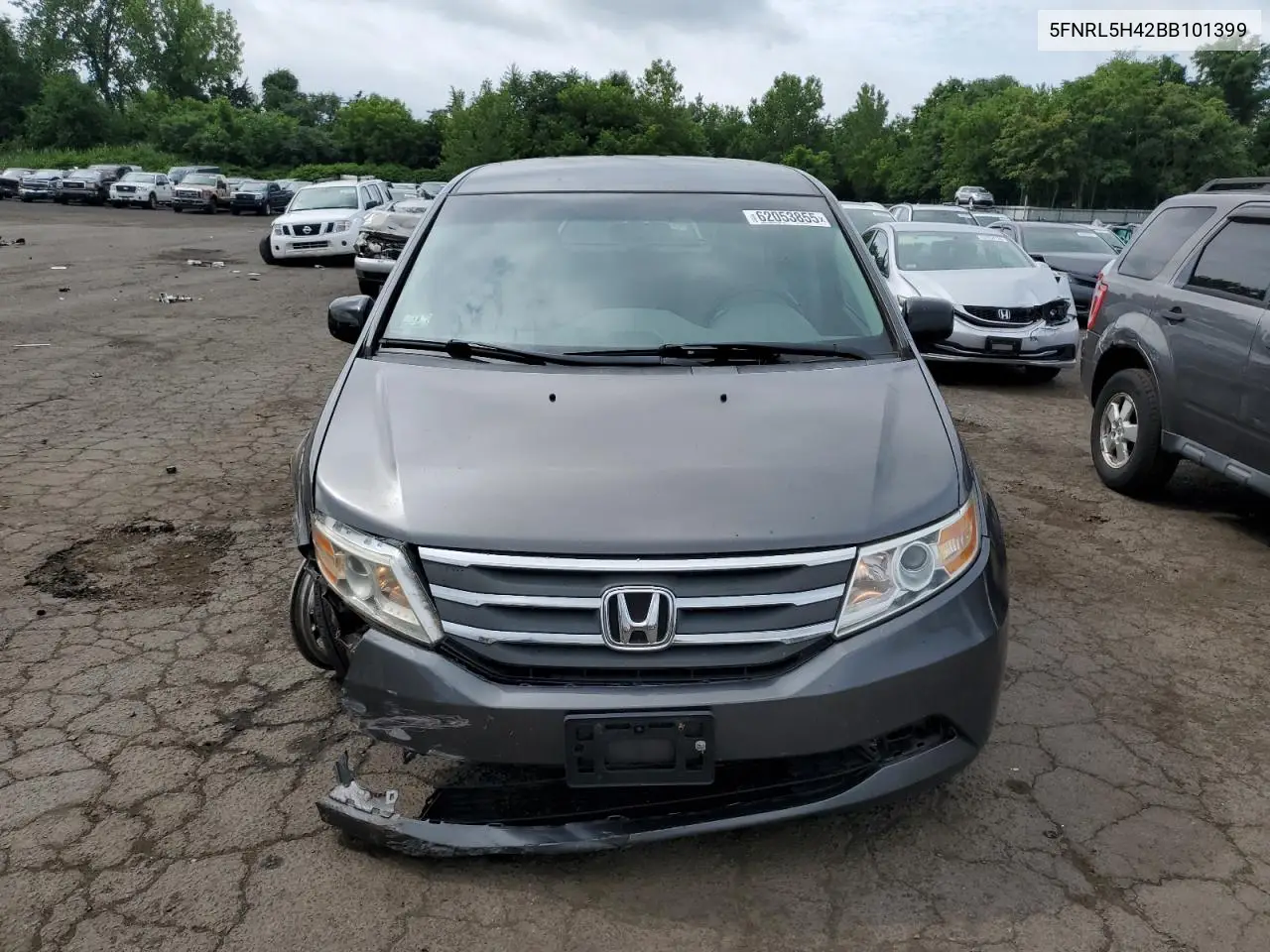 2011 Honda Odyssey Ex VIN: 5FNRL5H42BB101399 Lot: 62053855
