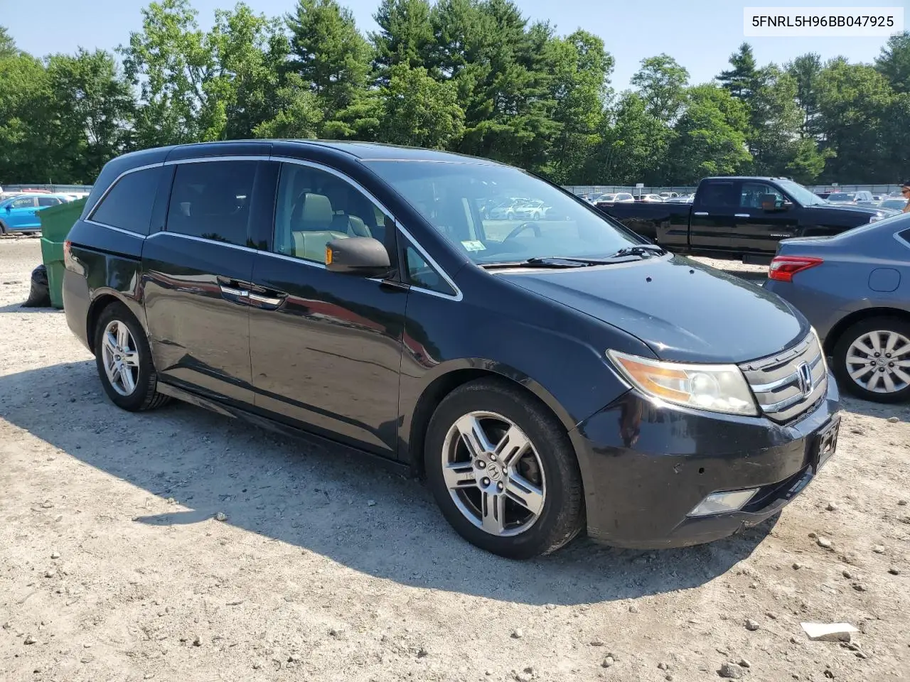 2011 Honda Odyssey Touring VIN: 5FNRL5H96BB047925 Lot: 62111545