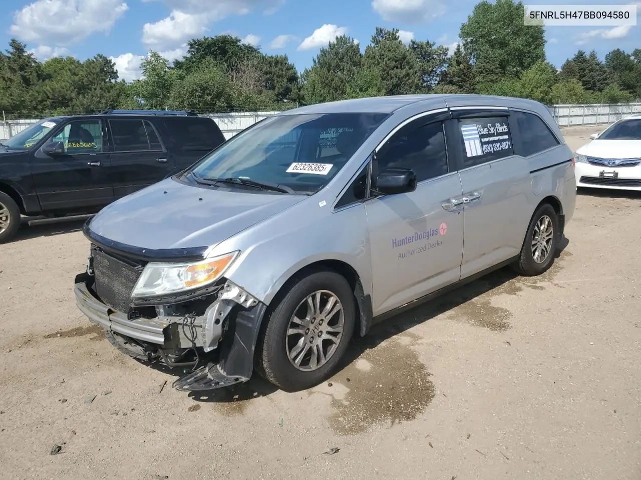 2011 Honda Odyssey Ex VIN: 5FNRL5H47BB094580 Lot: 62326385