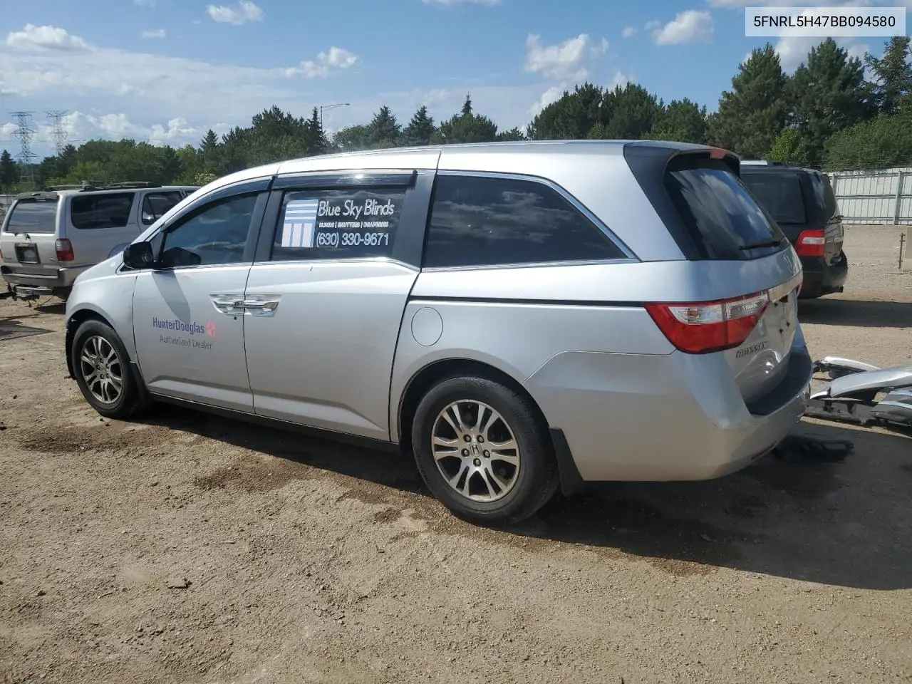 2011 Honda Odyssey Ex VIN: 5FNRL5H47BB094580 Lot: 62326385