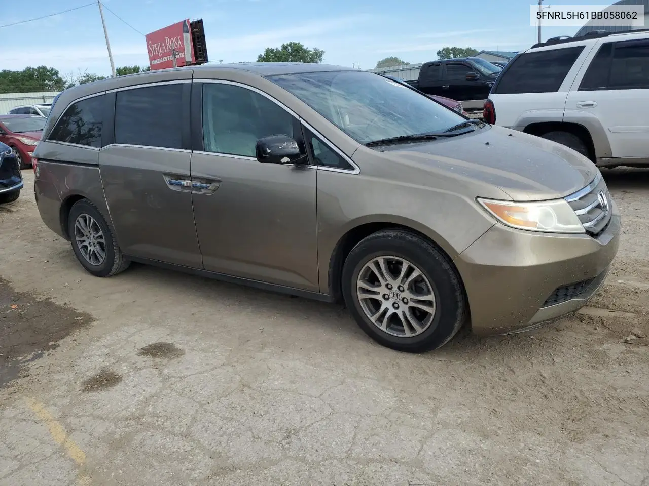 2011 Honda Odyssey Exl VIN: 5FNRL5H61BB058062 Lot: 62604225