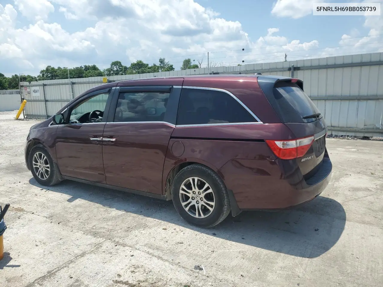 2011 Honda Odyssey Exl VIN: 5FNRL5H69BB053739 Lot: 62614765