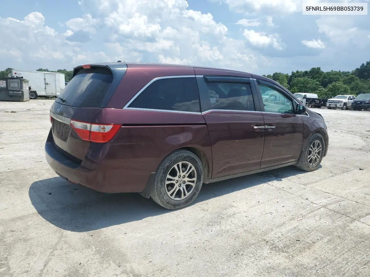 2011 Honda Odyssey Exl VIN: 5FNRL5H69BB053739 Lot: 62614765