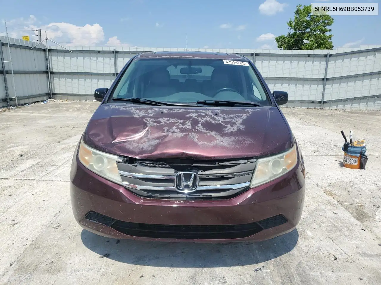 2011 Honda Odyssey Exl VIN: 5FNRL5H69BB053739 Lot: 62614765