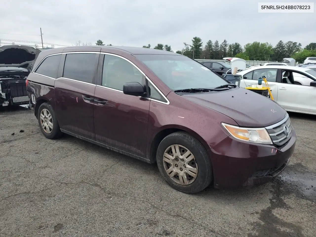 2011 Honda Odyssey Lx VIN: 5FNRL5H24BB078223 Lot: 62765935