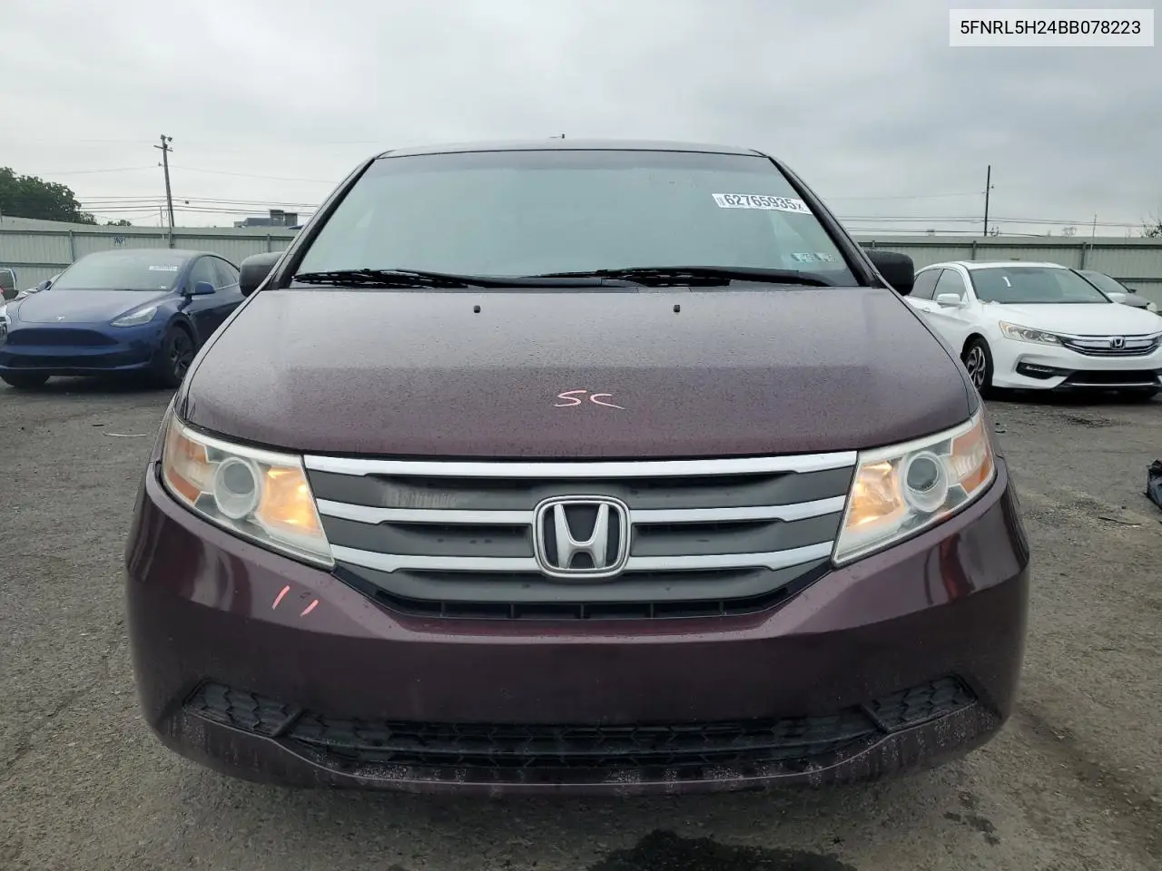 2011 Honda Odyssey Lx VIN: 5FNRL5H24BB078223 Lot: 62765935