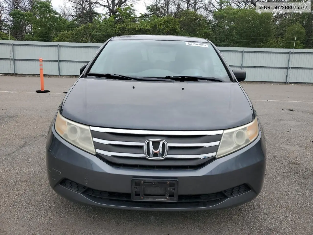 2011 Honda Odyssey Lx VIN: 5FNRL5H22BB075577 Lot: 62794495