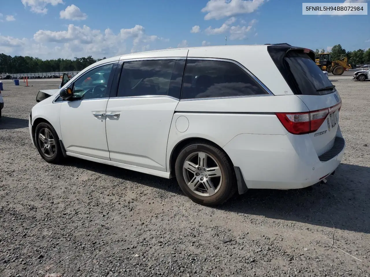 2011 Honda Odyssey Touring VIN: 5FNRL5H94BB072984 Lot: 63149555