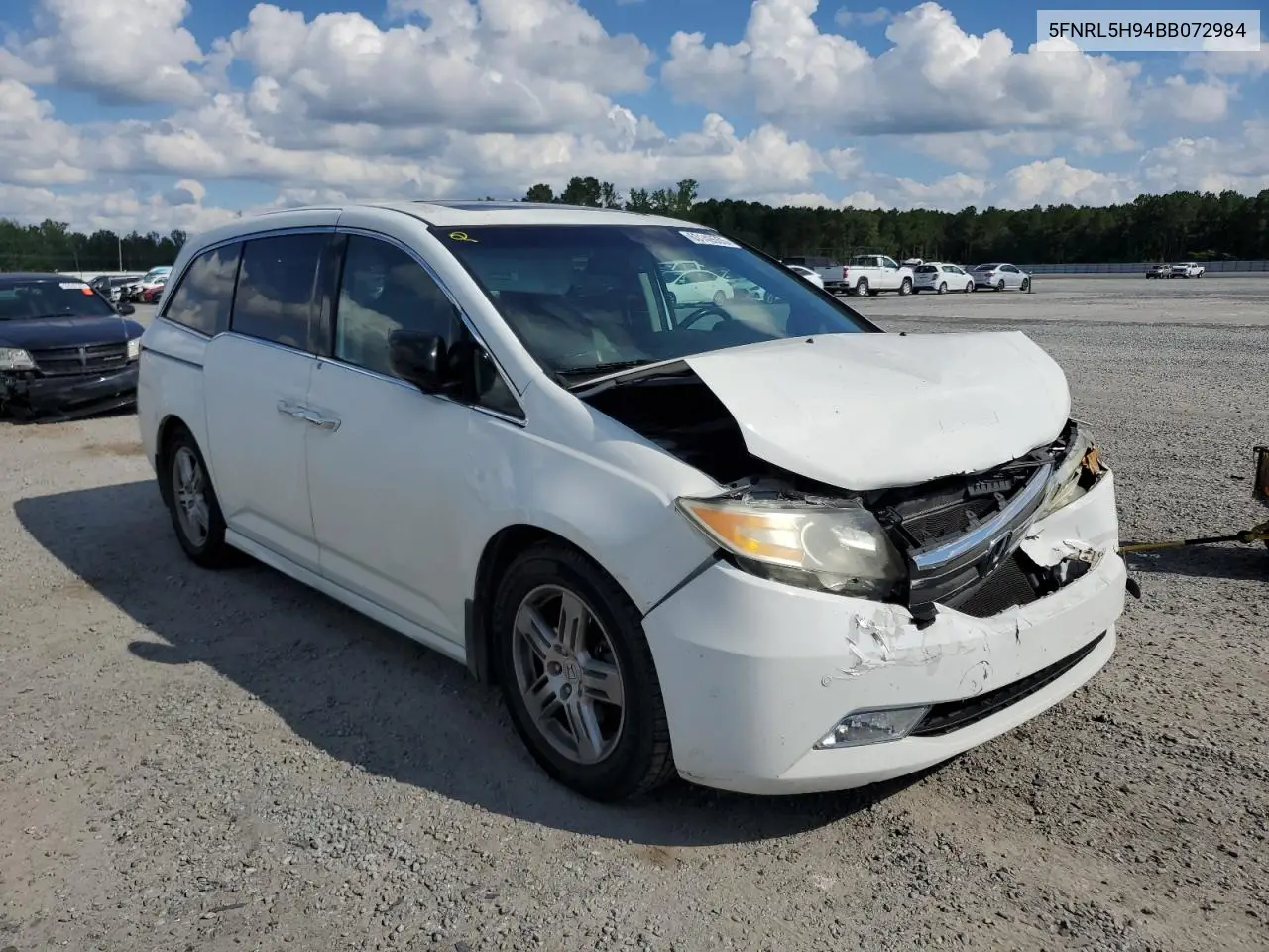 2011 Honda Odyssey Touring VIN: 5FNRL5H94BB072984 Lot: 63149555