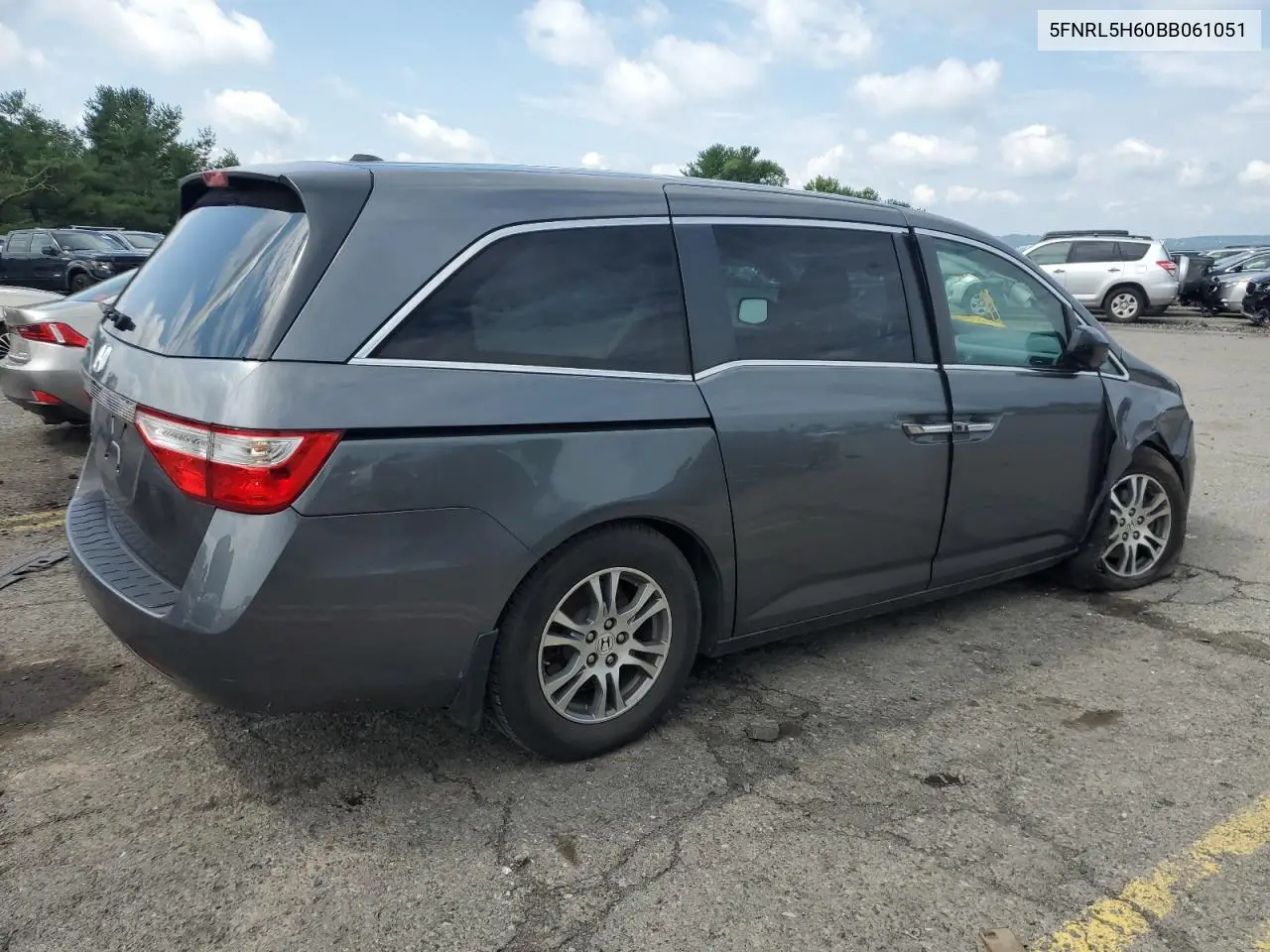 2011 Honda Odyssey Exl VIN: 5FNRL5H60BB061051 Lot: 63216025
