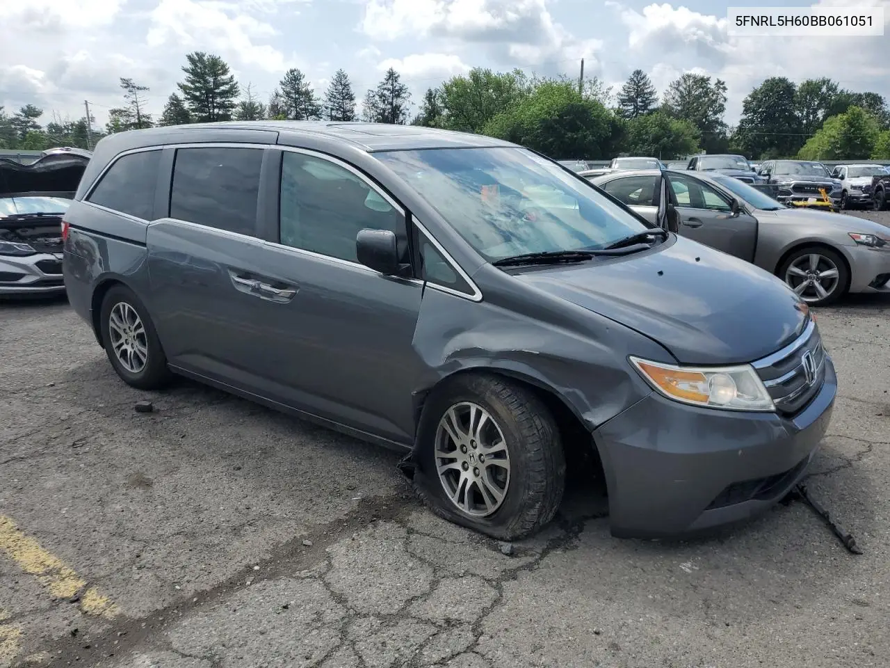 2011 Honda Odyssey Exl VIN: 5FNRL5H60BB061051 Lot: 63216025