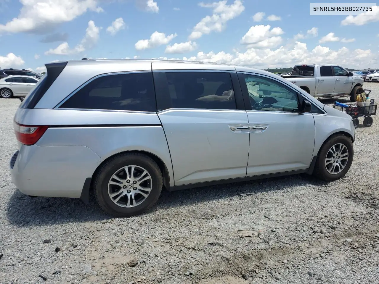 2011 Honda Odyssey Exl VIN: 5FNRL5H63BB027735 Lot: 63393605