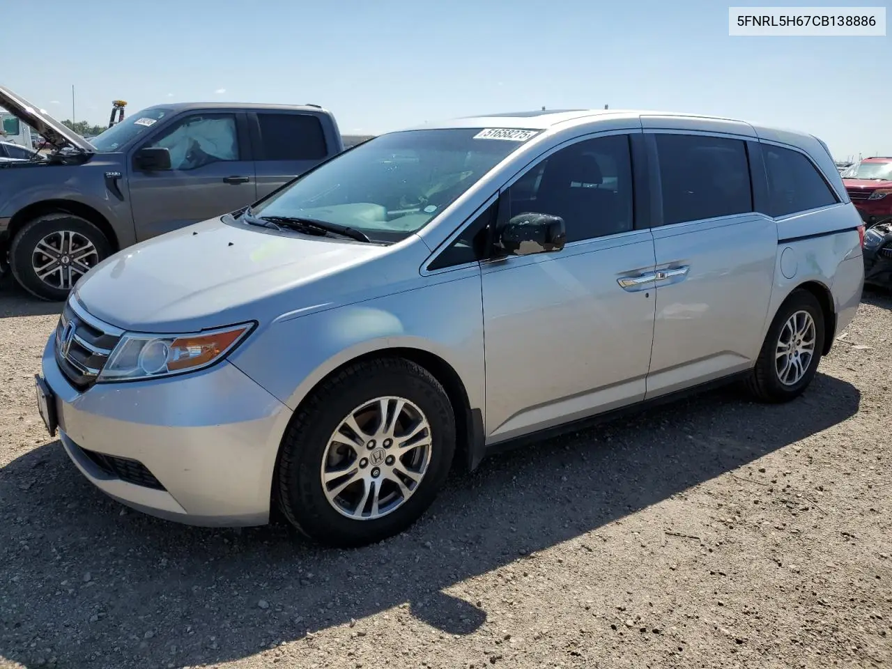 2012 Honda Odyssey Exl VIN: 5FNRL5H67CB138886 Lot: 51658275