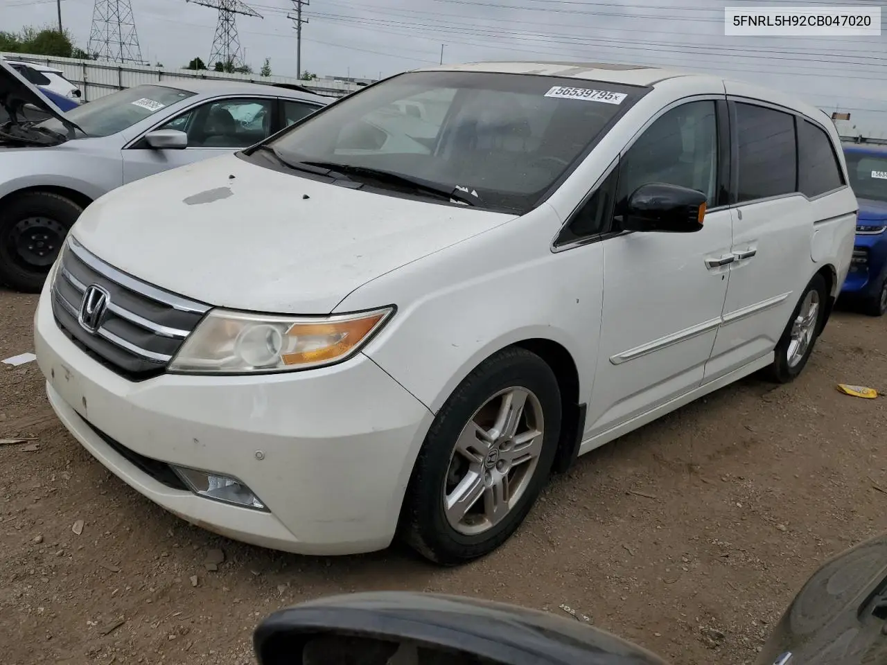 2012 Honda Odyssey Touring VIN: 5FNRL5H92CB047020 Lot: 56539795