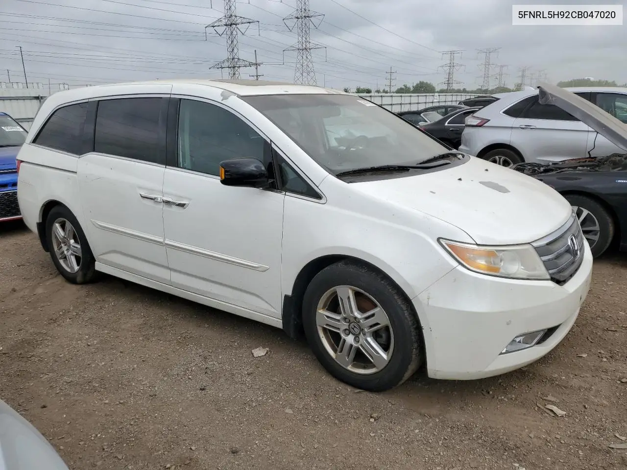 2012 Honda Odyssey Touring VIN: 5FNRL5H92CB047020 Lot: 56539795