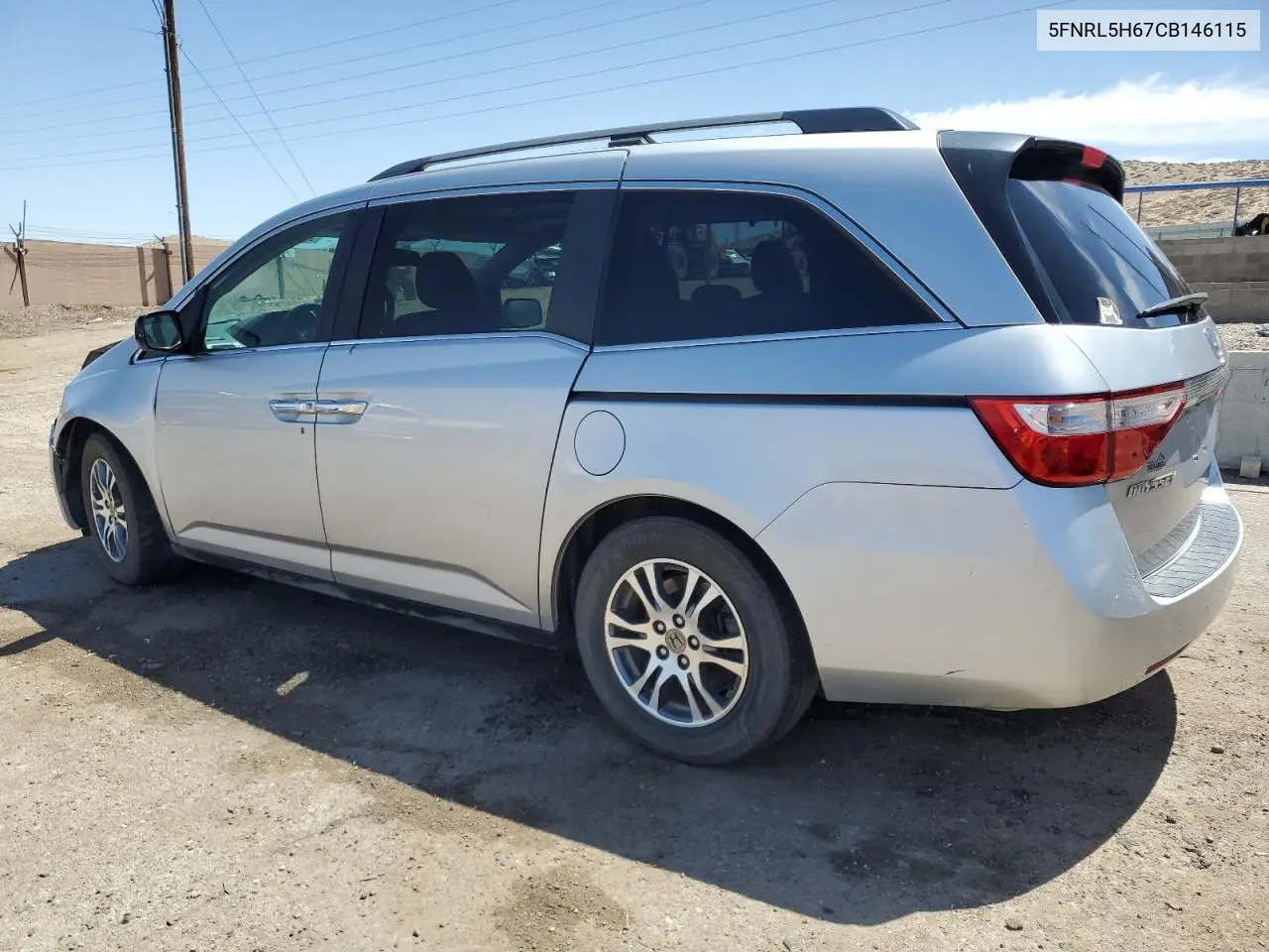 2012 Honda Odyssey Exl VIN: 5FNRL5H67CB146115 Lot: 56687195