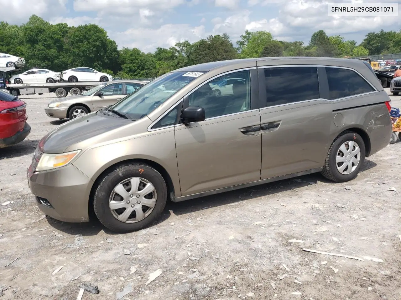 2012 Honda Odyssey Lx VIN: 5FNRL5H29CB081071 Lot: 56751545