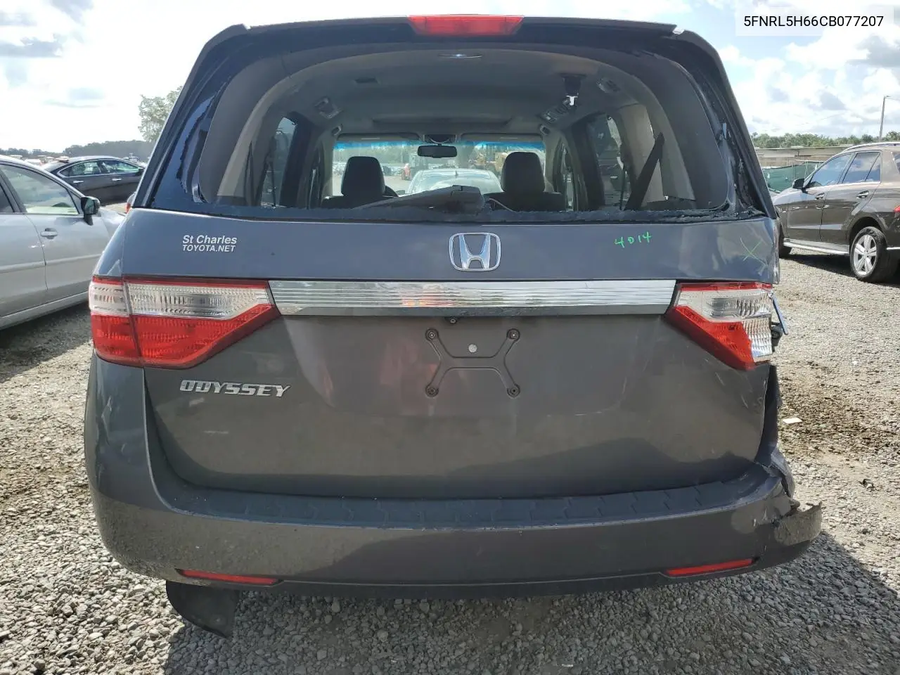 2012 Honda Odyssey Exl VIN: 5FNRL5H66CB077207 Lot: 57116445