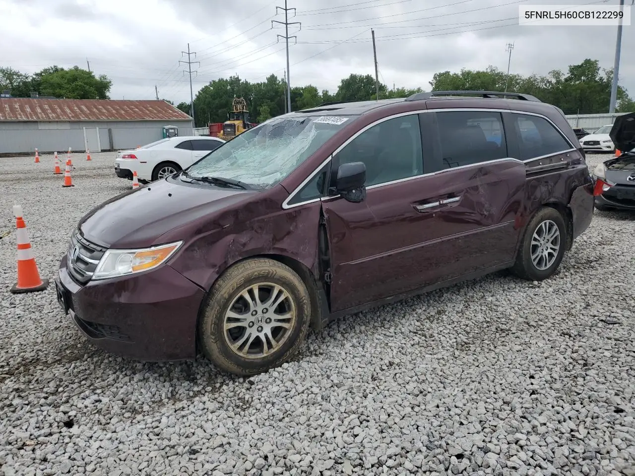 2012 Honda Odyssey Exl VIN: 5FNRL5H60CB122299 Lot: 58697485