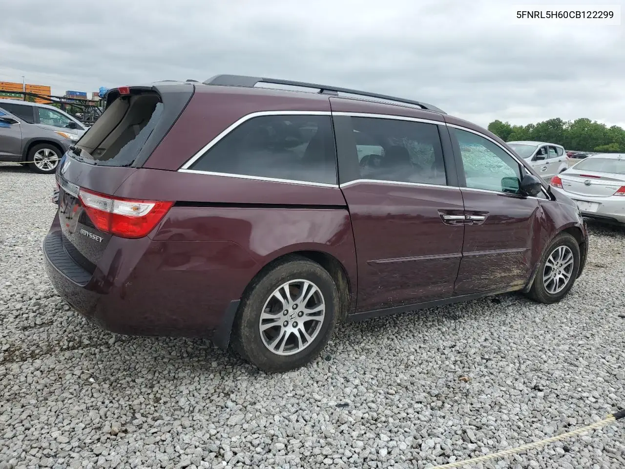 2012 Honda Odyssey Exl VIN: 5FNRL5H60CB122299 Lot: 58697485
